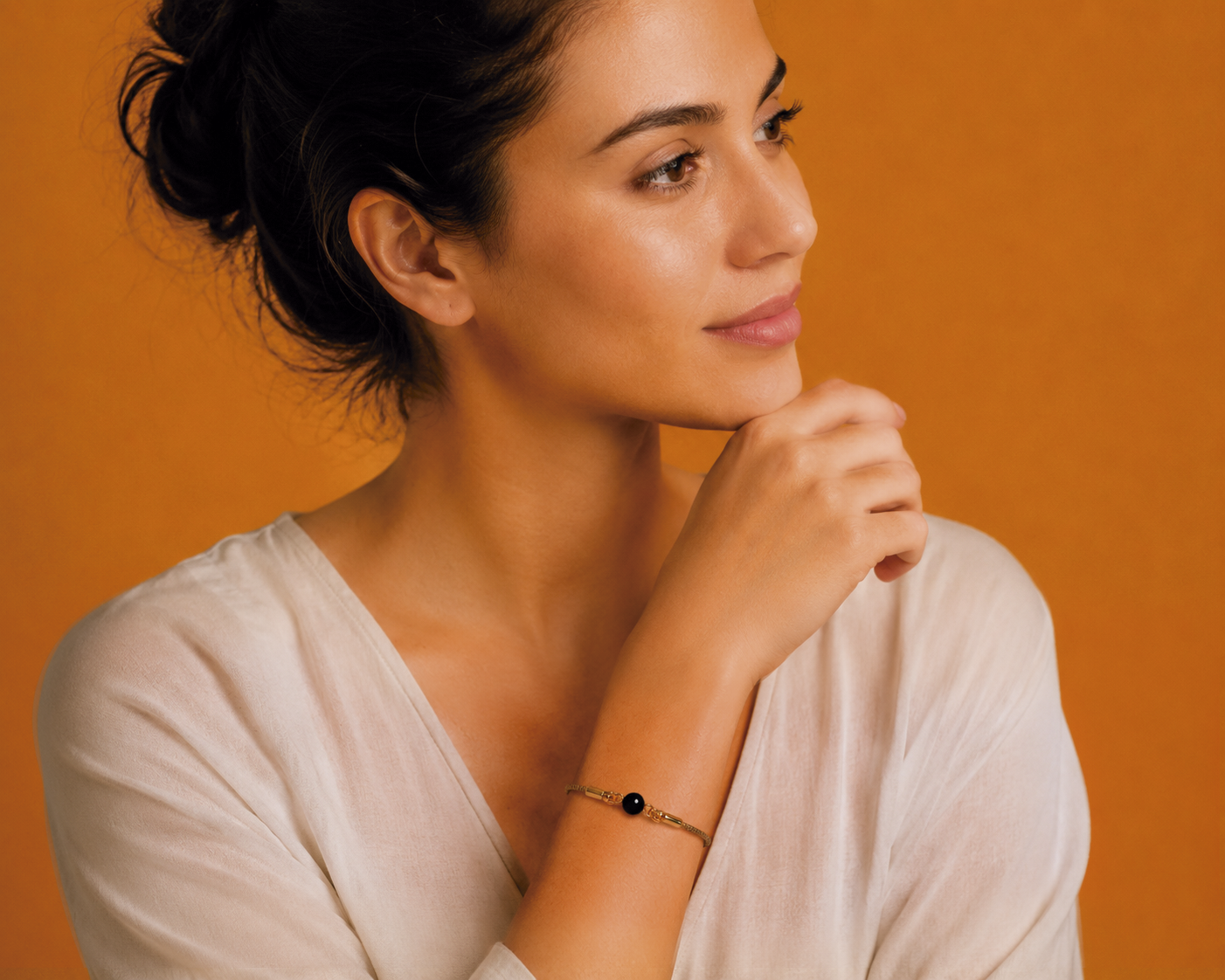 pulsera con piedra negra de Ónix pulsera con piedra negra de Ónix