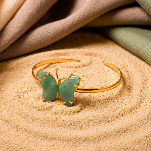 Mamedio Accesorios | Oro Vegetal | Joyería Artesanal en Sevilla brazalete mariposa con piedra de aventurina verde