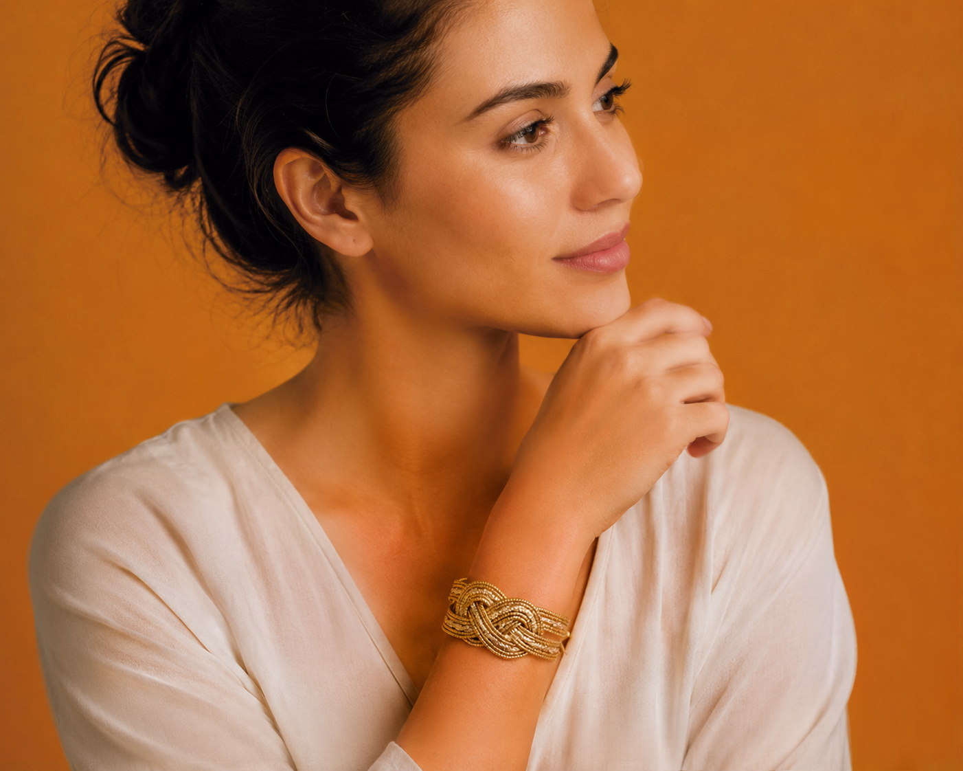 brazalete trenzado capim dourado clásico brazalete trenzado capim dourado clásico
